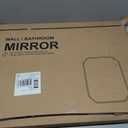 24"x18" Black Scalloped Mirror for Bathroom, Rust-Proof Metal Frame