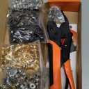 Heavy Duty Snap Fastener Tool, Snap Setter Tool with 100 Sets 4 Color Boat Cover Snaps, Snap Repair Kit, Repairing Boat Covers, Canvas, Fabric, Tarps (Orange)