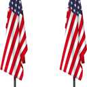SENZHIYI Indoor Telescoping Flag Pole with Base 6FT-8FT,Aluminum Commercial Indoor Flagpole with Black Ball Top Finial,Heavy Duty Indoor Flag Pole Kit for Office School City Hall Black 2Pack