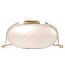 Ryxuzer Luxury Acrylic Clutch Purse for Women,Pearlescent Cream Evening Bag with Magnetic Closure, Elegant Formal Clutch for Weddings, Parties & Special Occasions Broken The lock is not working