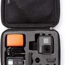 Amazon Basics Small Carrying Case for GoPro And Accessories, 9 x 7 x 2.5 Inches, Solid, Black