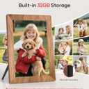 Frameo 10.1" Digital Picture Frame with 32GB Memory WiFi Electronic Photo Frame Wood 1280 x 800 IPS Touch Screen Auto-Rotate Slideshow Wall Mountable Share Photos/Video Remotely Anywhere