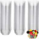 MOACOCK 100 Pack Small Clear Plastic Bowls, 8oz Hard Disposable Salad Bowls, Disposable Bowl for Party Serving, Ice Creams, Desserts, Catering, Special Events