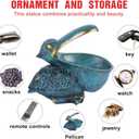 Pelican Key Holder Statues,Fun Animal Hippo Candy Dish,Candy Dish for Office Desk Unique,Modern Key Holder for Pelican Figurine,Suitability Desk candy bowl and Entry Table Decor Items((Green