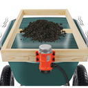 JOYSEUS Soil Sifter with Vibration Motor, Automatic Wooden Sifting Screen, Sieve for Sand Rocks Dirt Compost - 39" x 19.5" Ultra Large to Fit Most Garden Yard Wheelbarrow Carts