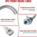 2PCS Front Stainless Steel Brake Lines 89360S Compatible with Chevy GMC Suburban Jimmy C10/K10 C15/K15 1987-1991 for 4"-6" Suspension Lift
