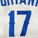 Men's #17 Japanese Baseball Jersey 90S Hip Hop Japan Baseball Jerseys Sports Shirts Stitched (White, XXXL)