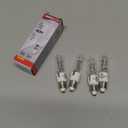 Satco S3108 T4.5 E11 Base Light Bulb, 120V, 150W, Clear (Pack of 4)