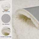 Soft Runner Rugs for Bedroom Hallways, 2x6 Area Rugs for Living Room, Modern Shaggy Carpets Fuzzy Rug for Boys Girls Dorm Nursery Home Decor Aesthetic, Upgrade Non-Slip Durable, Cream White