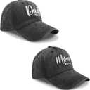 Mr and Mrs Hat, Wedding Gifts for Bridal Shower Bachelorette Party Engagement Honeymoon, Adjustable Hat for Couples (Gray)