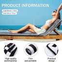 Fumete 2 Pack Lounge Chair Covers 30 x 85 Inch Pool Chaise Lounge Towels Microfiber Beach Chair Towel Portable Striped Outdoor Patio Furniture Cover for Sunbathing Picnic Spa(Black)