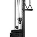 Mikolo Wall Mount Cable Station, Cable Crossover Machine with Dual Pulley System and 18 Adjustable Positions for Home Gym Fitness Equipment