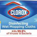Clorox Disinfecting Wet Mop Pad, Disposable Mop Heads, Multi-Surface Floor Wipes, Rain Clean, , 24 Wet Refills Per Pack (Package May Vary)