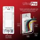 UltraPro Z-Wave Plus Long Range in-Wall Smart Dimmer for Smart Home Automation, 1 Pack, Plastic Yoke, Flying Leads, Single-Pole/3-Way, Hub Required, 76602
