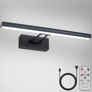Picture Light, 13.5" Art Light, Black Picture Light Battery Operated,3CCT,Wireless Picture Lights with Remote, Light Over Picture Frame for Wall Painting(Black)