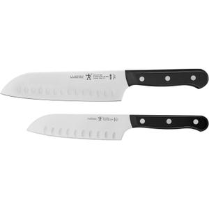 HENCKELS Solution Razor-Sharp 2-pc Knife Set, Santoku Knife 5 Inch, Santoku Knife 7 Inch, German Engineered Informed by 100+ Years of Mastery, Stainless Steel