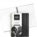 ArtSkills Stone Paper Sketchbook, Spiral Bound Stone Paper Notebook No Lines, 9x12 Waterproof Journal, Aesthetic Sketchbook Blank Pages for School, Work, Drawing, Sketching - Black, 100 Sheets
