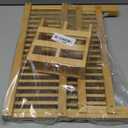 NOVAYEAH Bamboo Dish Drying Rack-2 Tier, Collapsible Small Dish Rack with Utensil Holder, Wooden Drying Rack for Kitchen Counter, Apartment Essentials Kitchen Plate Holder Organization 34 pcs Grid