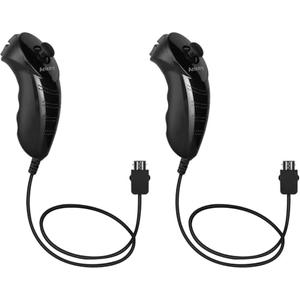 Ankey 2Packs Nunchuck Controller Remote Replacement for Nintendo Nunchuk Wii Wii U Console