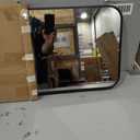 SCWF-GZ 47x14 Mirror Rectangle Full Body Length Door Hanging Wall Mounted Metal Aluminum Alloy Frame Dressing Make-up Mirrors for Entryway Bedroom Bathroom Living Room 47 14 inch Black