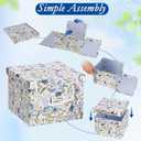 2 Pack Greeting Card Storage Box Collapsible Card Organizer with 16 Dividers and Sticker Greeting Card Keeper for Holiday Birthday Photos Recipes Envelopes Large Cards Crafts Scrapbooking