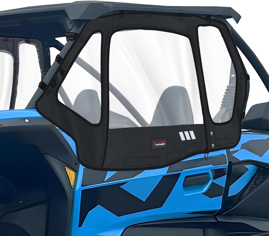 StarknightMT KRX 1000 Cab Enclosure Upper Doors,Upgrade Zipper Vent Soft Side Window Compatible With Kawasaki 2020-2026 Teryx KRX 1000,Soft Cab Doors Top Enclosure-Replace 99994-1298 Accessories