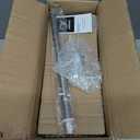 OMEPAX Bathroom Accessories Set - Soap Dispenser, Toothbrush Holder, Soap Dish, Toilet Brush & Toilet Brush Holder - Grey Stone Bathroom Accessories Set - Modern Bathroom Organizer Set (Silver)