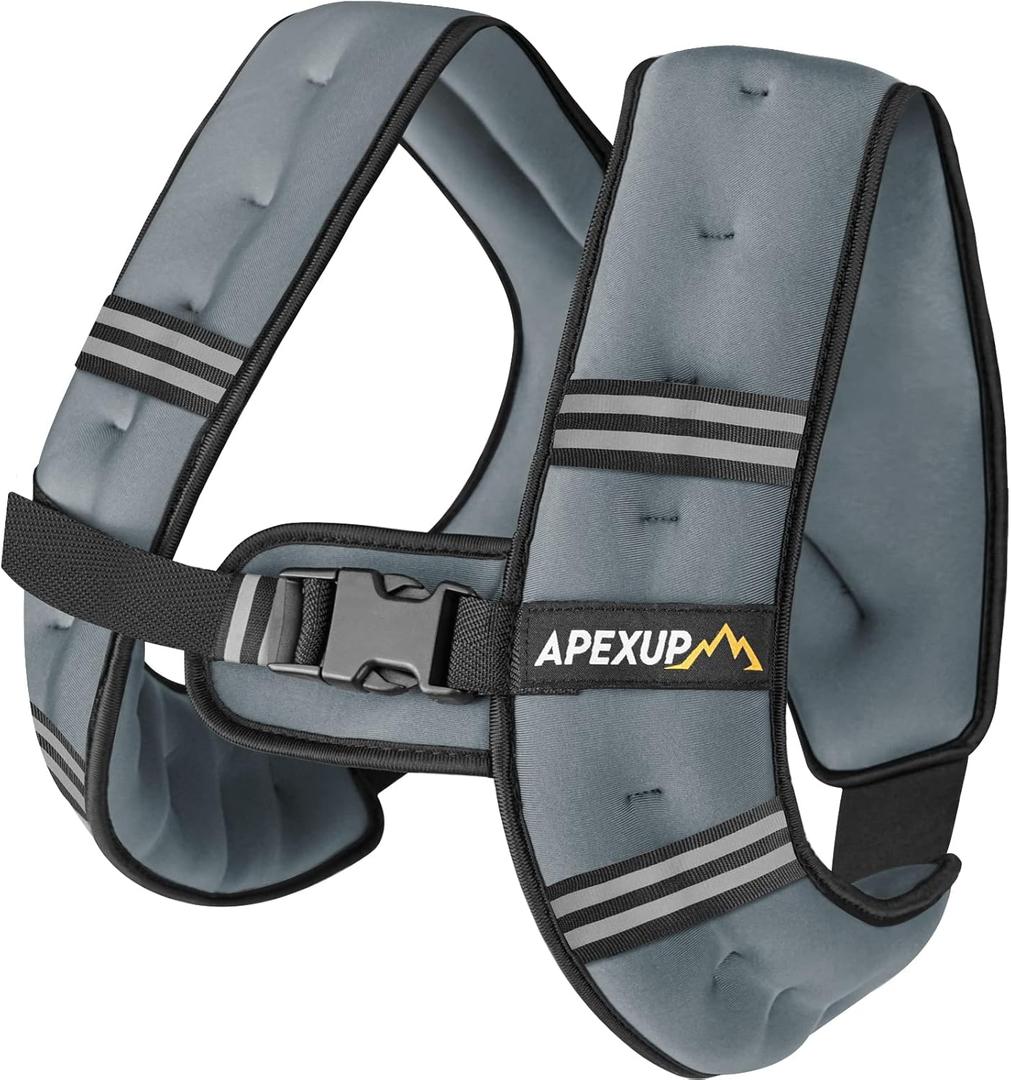 APEXUP 5lbs Weighted Vest Men Women, Weight Vest for Women Workout Equipment for Strength Training Running (Grey)