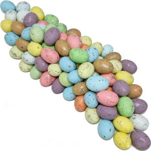 100 Pcs Sparkling Foam Easter Eggs 2 X 3cm DIY Fake Egg Artificial Foam Bird Eggs Garden Bird Nest Decor Easter Party Decorations Home Decor