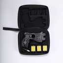 High Voltage Stun Gun Pistol - Rechargeable Handgun Style for Self Defense, Compact & Safety Lock