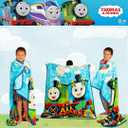 Thomas and Friends Kids Bedding Super Soft Micro Raschel Throw, 46 in x 60 in, (Official Licensed Product) by Franco