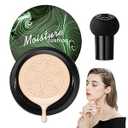 Mushroom Head Air Cushion CC Cream Foundation Makeup, Moisturizing Non-Greasy BB Cream Foundation, Long Lasting Matte Concealer Full Coverage Face Makeup Liquid Foundation for All Skin Types(Ivory)