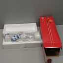 Christmas Snow Globe Lantern Indoor Decor Snowman Christmas with Music,6H Timer,USB Lined/Battery Operated Lighted Lantern for Christmas Festival Decoration Gifts (12.2" Blue Hat Snowman)