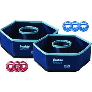 Franklin Sports Washer Toss Game Set - Outdoor Washers Set with Targets + Washers - Perfect for Lawn, Beach + More - Classic Outside + Tailgate Game