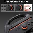 GLDRAM Steering Wheel for Nintendo Switch 2 Joycon (2025), Motion Control Racing Wheel with 4 Thumb Grips for Mario Kart World & 8 Deluxe, Racing Games Accessories with Ergonomic Design - 2pc Black