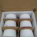 Ramekins with Lids 4 oz White Creme Brulee Ramekins Ceramic Oven Safe Pudding Cups, Set of 6 Porcelain Custard for Baking Dishwasher and Microwave safe