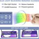CLASAGA Progressive Multifocus Reading Glasses for Women, Pattern Print Blue Light Block Stylish Ladies Computer Readers