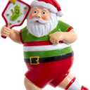 Kurt Adler 4.375-Inch Resin Pickleball Santa Ornament
