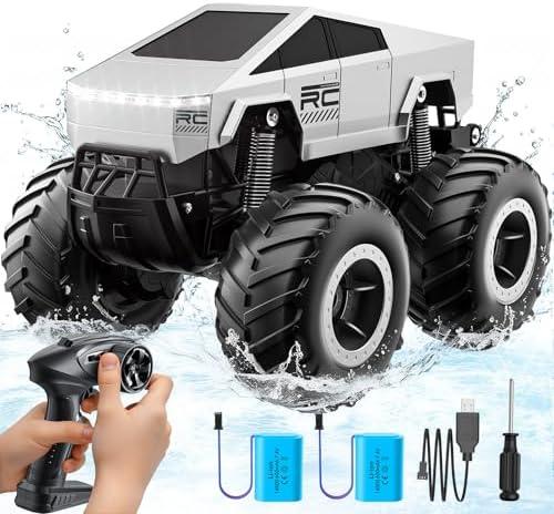Remote Control Car Off-Road Pick-up Truck, 4WD Waterproof RC Trucks Toy RC Cars for All Terrain, 1:16 Scale Hobby Monster Truck Toys 2.4GHz Vehicles Kids Gifts for Boys/Girls Age 6 7 8 9 10-12+