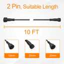 10 x 10FT Extension Cable Only Compatible with SUNAPEX Solar String Lights (27FT, 48FT, 96FT) Cord Used to Place Panel in Direct Sunlight