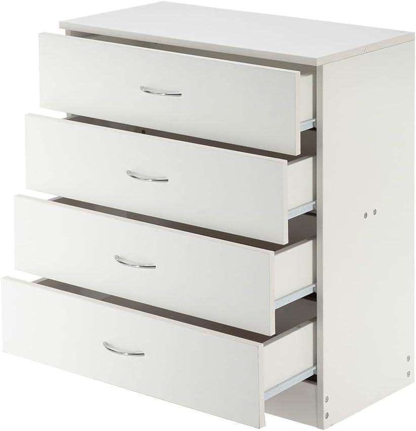 Nightstand with Drawers, Modern Bedside Tables Night Stand, Storage Organizer for Bedroom, Closet, Hallway, Nursery, White-2