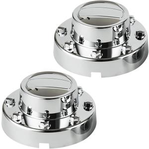 Replacement for Chrome Wheel Center Hub Cap Hubcap 2011-2018 Ram 3500 2Pcs Rear 1-Ton Dually DRW Alloy Wheel
