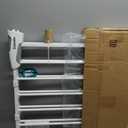 Babelio Baby Gate for Stairs, Kitchen & Doorways, No Bottom Bar| Easy Installation| One-Handed Operation| Auto-Close| Hardware Mount (Drill Needed) Safety Dog Gate (White - B17, 24-39" W, 28" H)