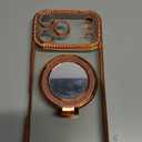 for iPhone 17 Pro Max Magnetic Kickstand Case,[Compatible with Magsafe] Shockproof Glitter Makeup Mirror Ring Holder Camera Protector Cute Bling Cover Woman Girls Case for 17 Pro Max, Orange