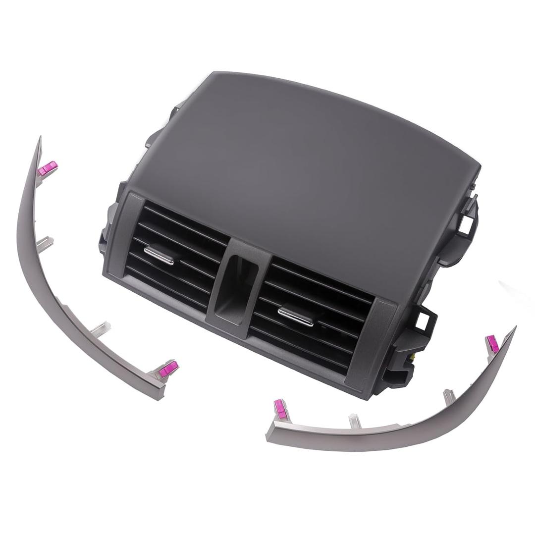 ZONFANT Center Dash A/C Outlet Air Vent Panel And Upper Dashboard Cover Strips Trim Left & Right, Compatible With Toyota Vehicle 2008-2013 Corolla, Replace#55670-02160 55663-02060 55436-02150