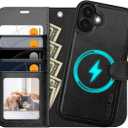 OCASE for iPhone 16 Plus Case Detachable Wallet Case with Card Holder, 2 in 1 Pu Leather Flip Folio with RFID Blocking Stand Wrist Strap Shockproof Phone Cover 6.7 Inch 2024, Black