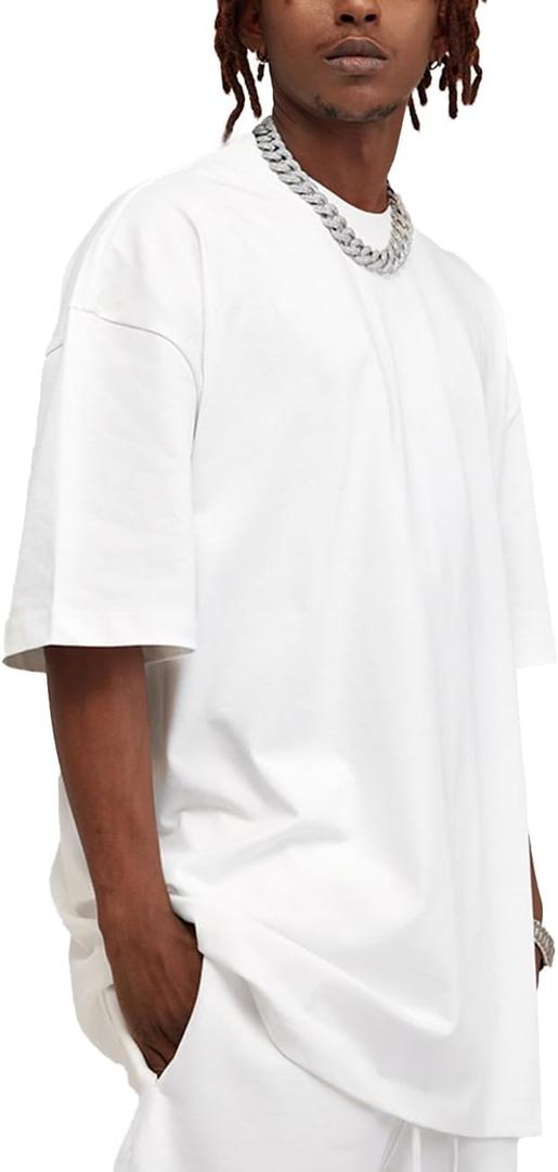 FAIABLE Mens T-Shirts Oversized Tshirts Shirts Heavyweight Basic Plain Tees Cotton Short Sleeve Tee Shirt for Men Unisex XL