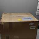 LAATOOREE Nightstand Set of 2, Small Bed Side Table with Fluted Door, End Table with Solid Wood Legs, Mid-Century Bedside Table for Bedroom Small Space (Black)