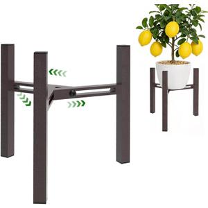 Adjustable Plant Stand Indoor, Metal Stable Plant Holder, Modern Plant Stands Fits 5-6-7-7.5" Pots for Home & Office (Without Pots)