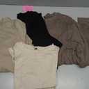 4 Pack Women' Long Sleeve Shirts Tops Casual Loose Fit Crew Neck Basic Tee Fashionable Workout Layer Fall Outfit, Size Medium